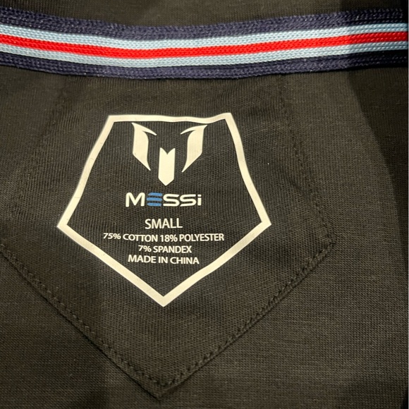 Messi Signature Cuff  Black Track Jacket Size Small- Soccer Athleisure - Picture 10 of 10